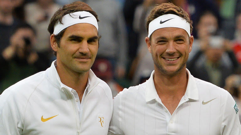Marcus Willis and Roger Federer